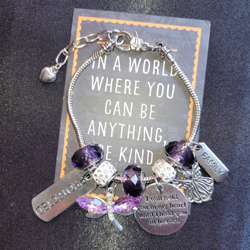 2 for 40 Silver rope charm bracelet